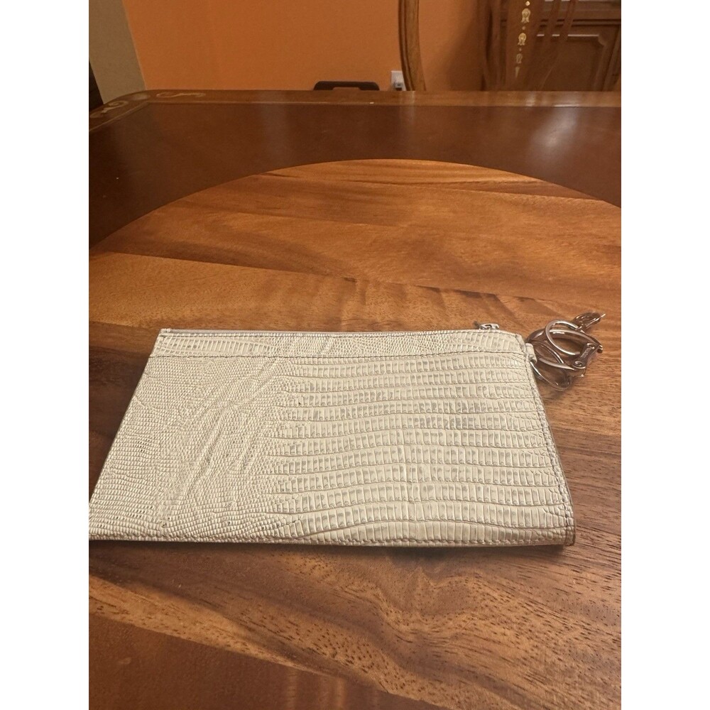 Oventure Key Ring Credit Card Holder Clutch Purse White 7" X 5"
